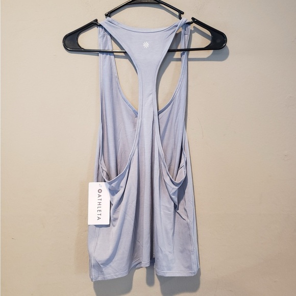 Athleta Women's Soft Grey  Racerback Tank Top - Picture 3 of 5